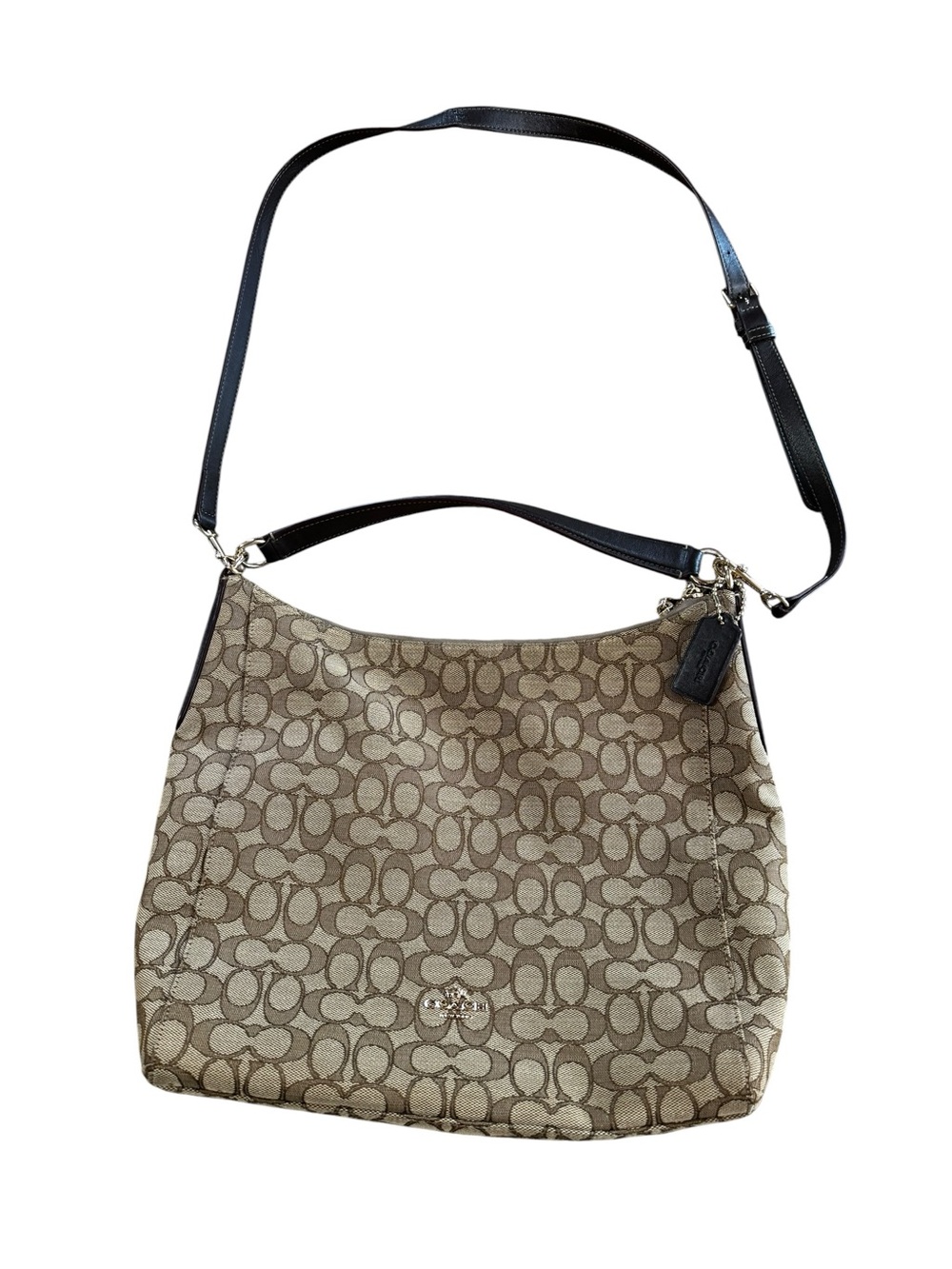 Coach Outlined Signature Celeste Convertible Hobo Bag